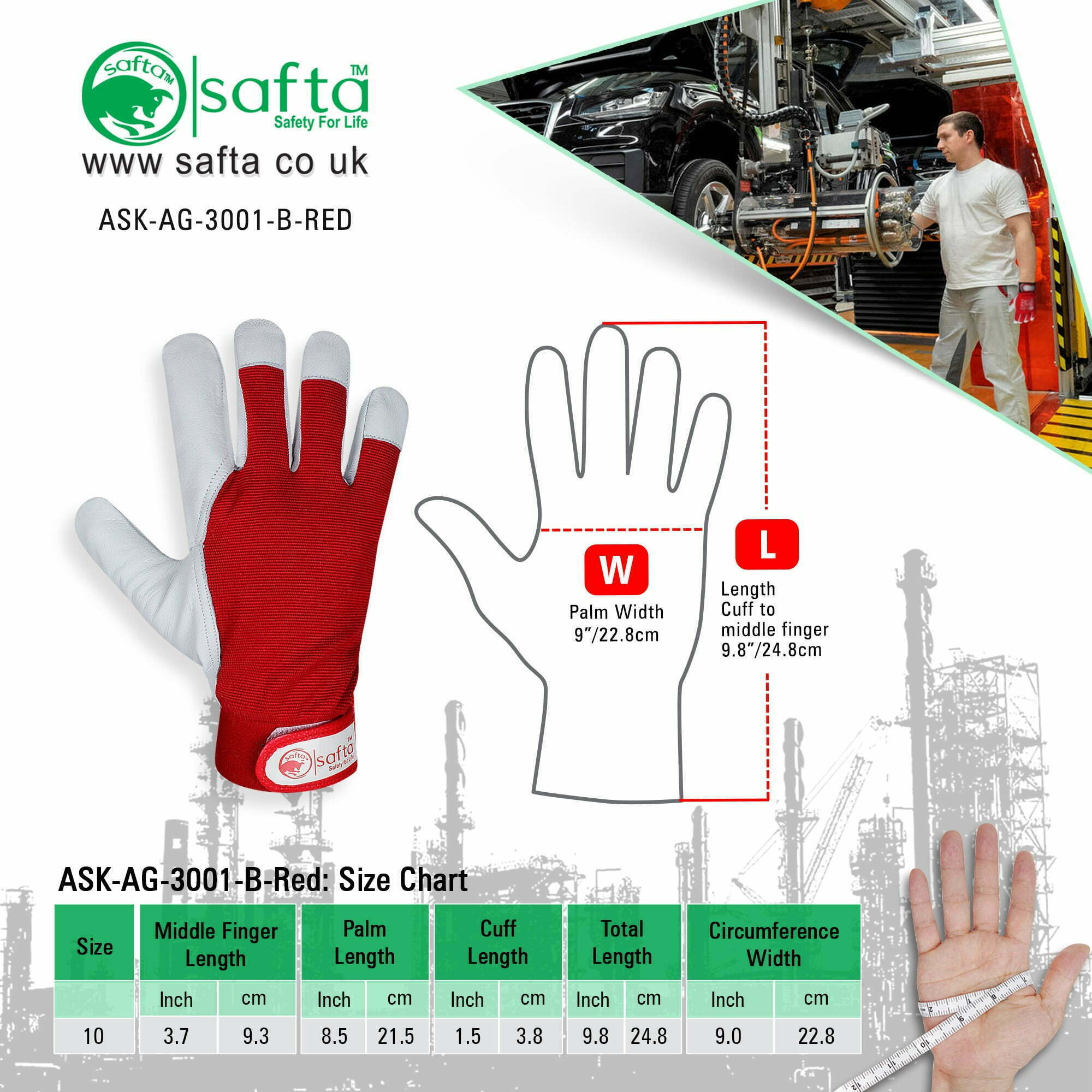 goatskin leather gloves for work saftabee uk