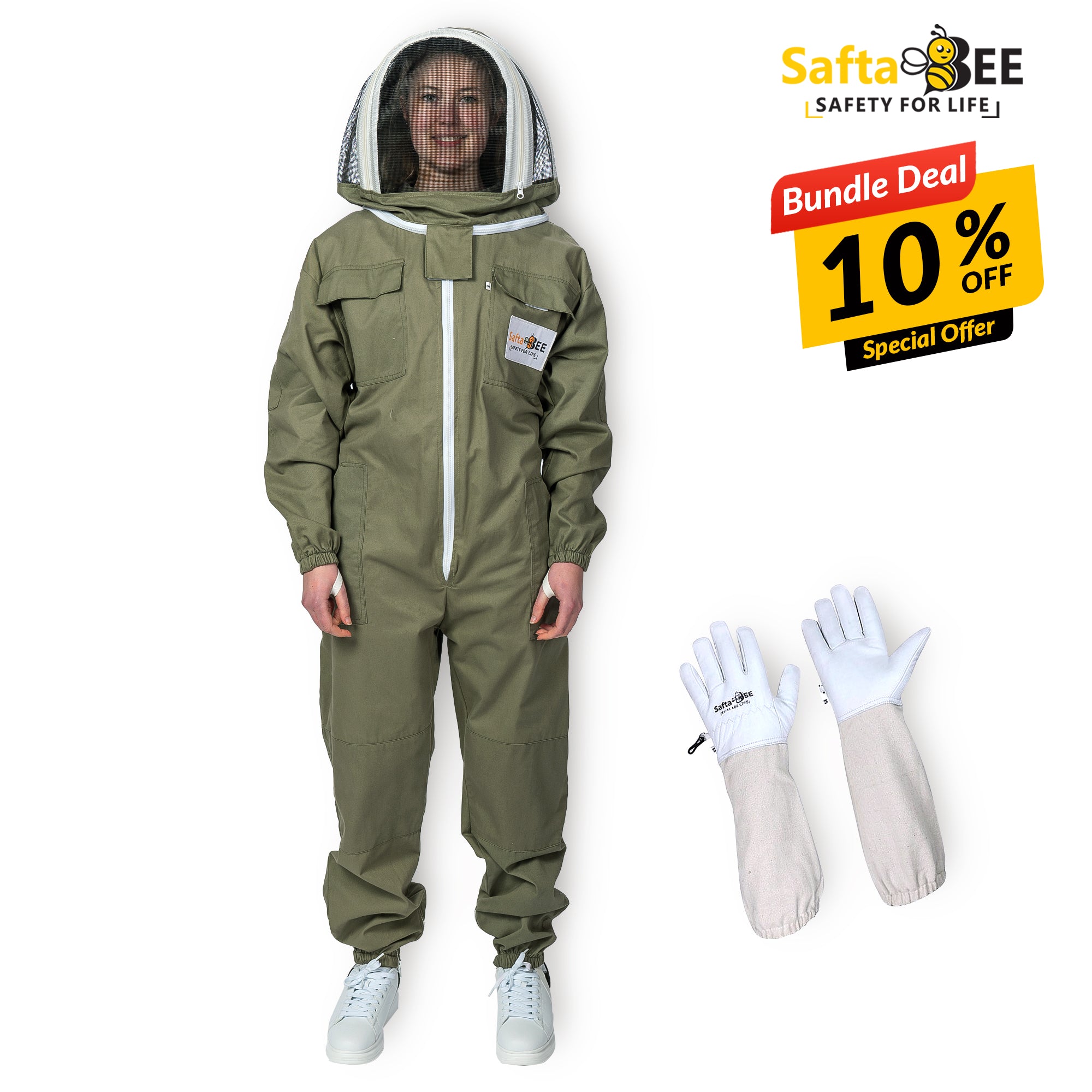 Stay Protected in Style with Our Olive Green Beekeeping Suit – Now 10% Off!