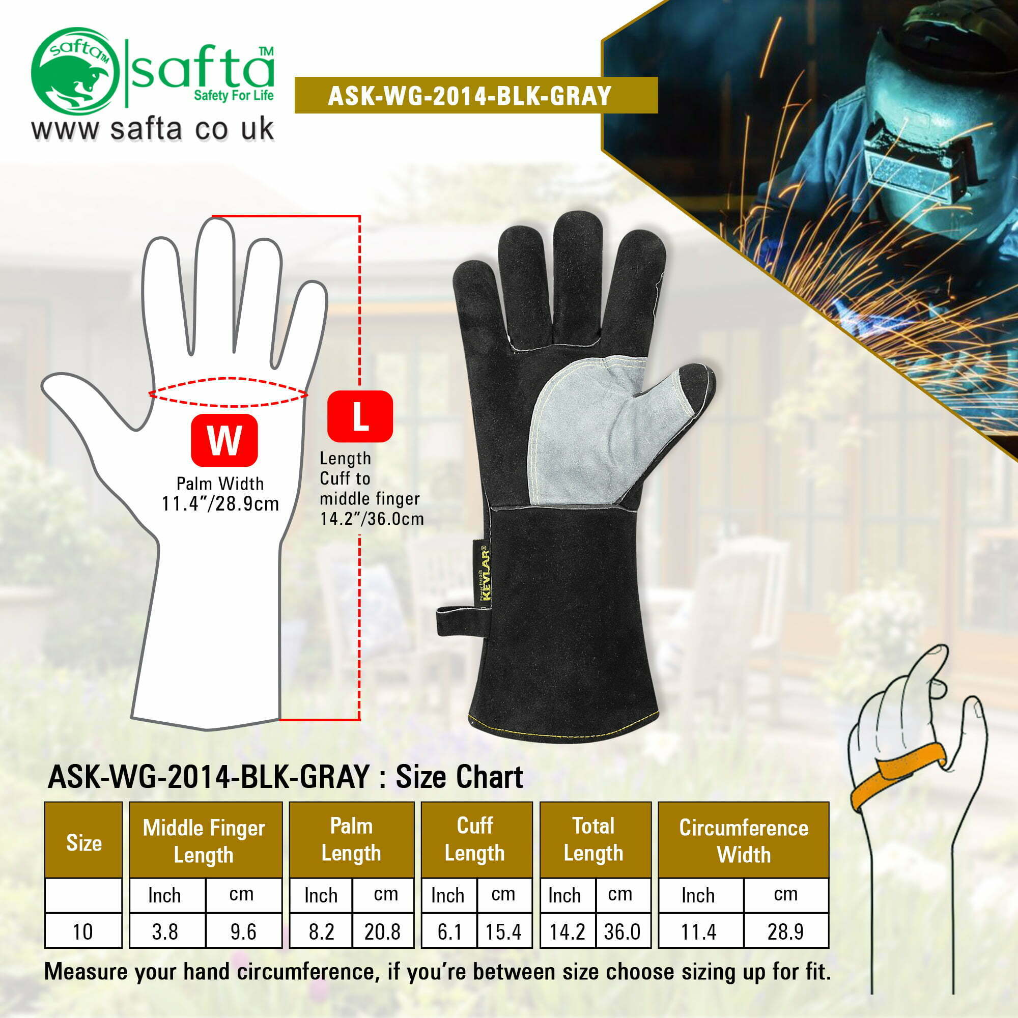 welding gloves heat resistant gloves Saftabee