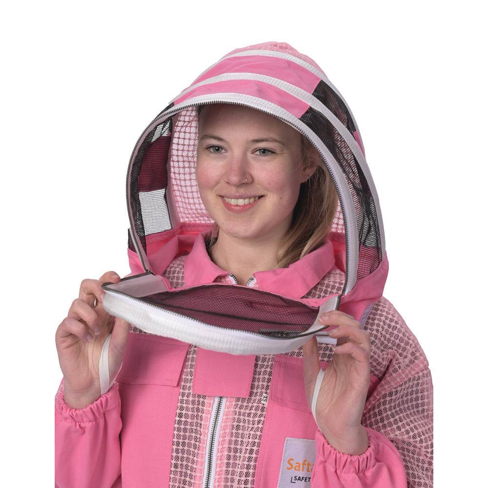 Vented best beekeeping suit with fencing veil by Safta Bee,