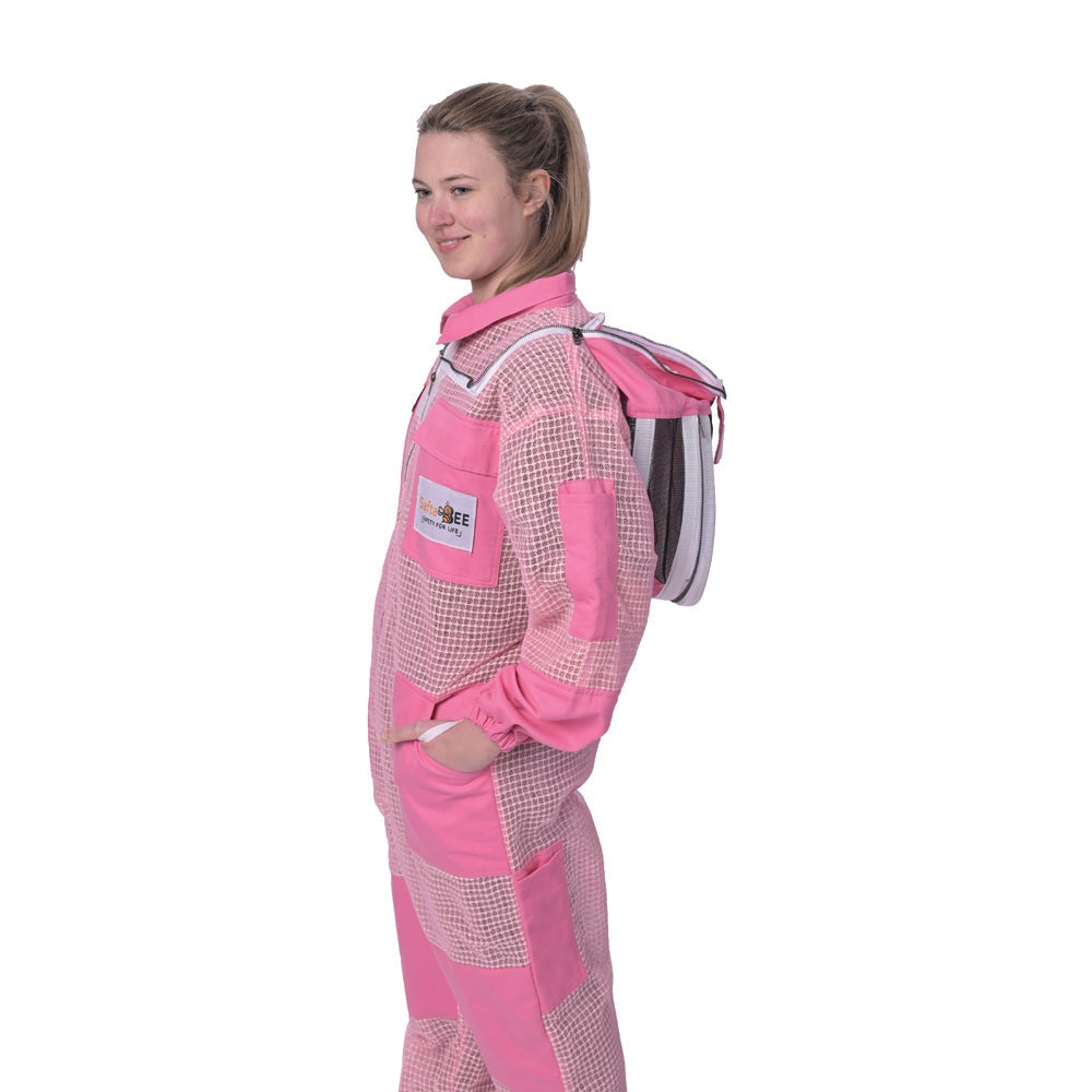 Vented best beekeeping suit with fencing veil by Safta Bee,