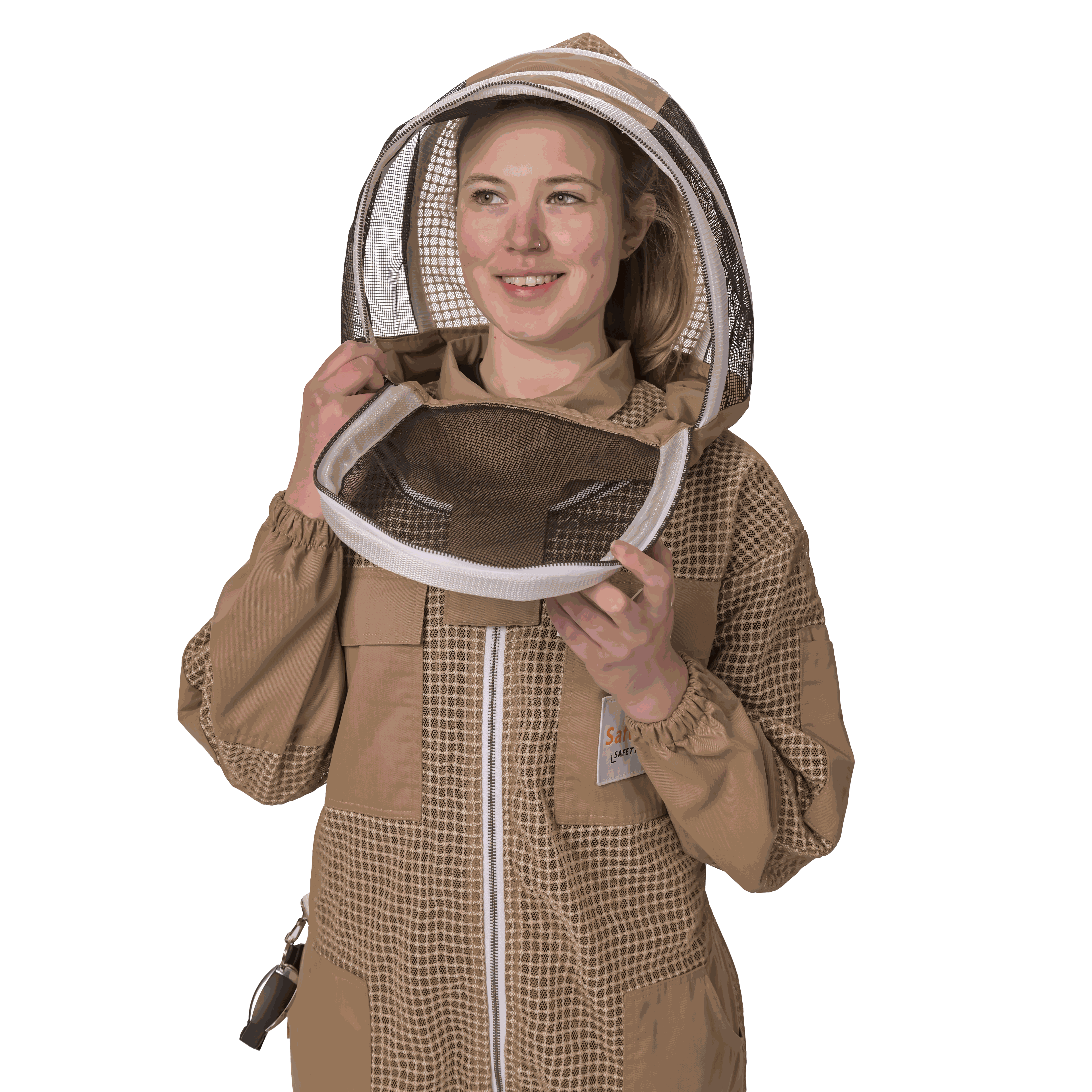 Bee keeper Suit Brown with 3-Layer Protection – Professional Beekeeping Gear for Ultimate Sting Protection and Comfort