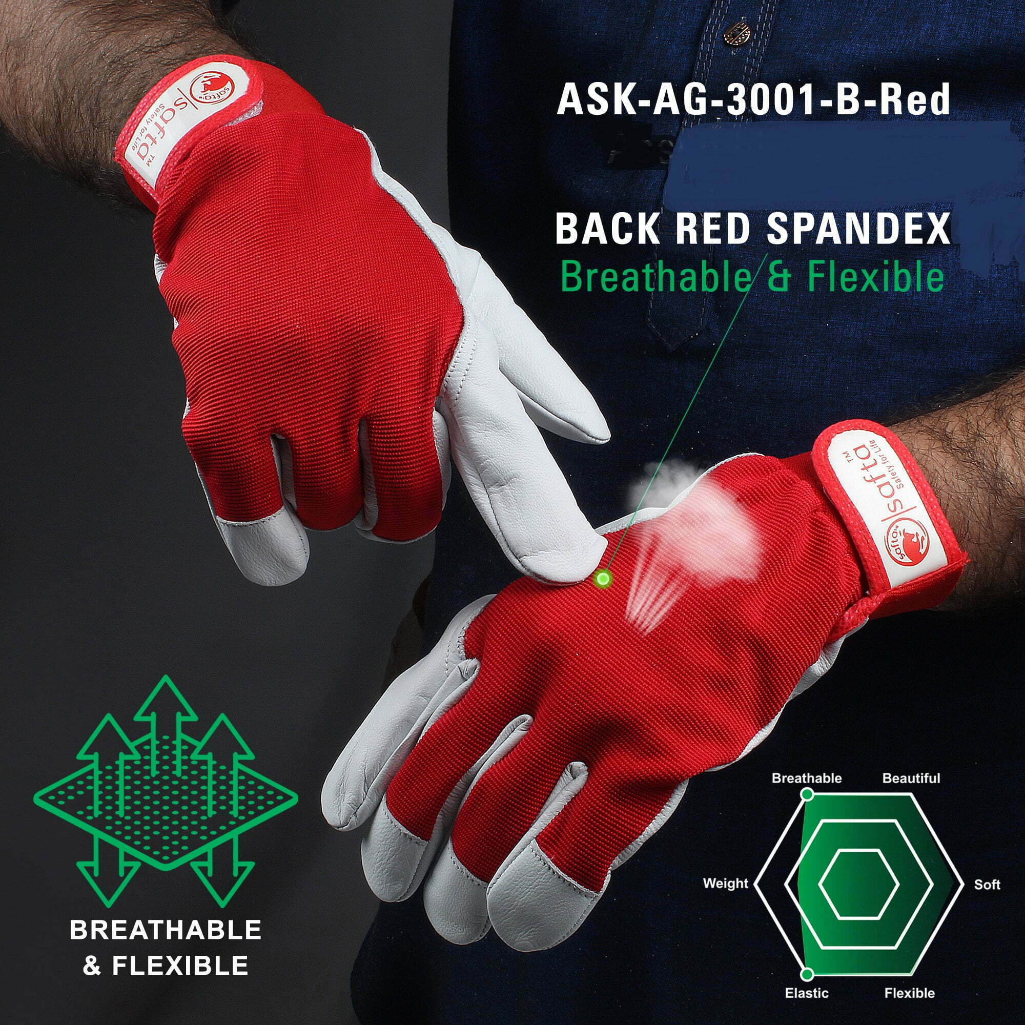 goatskin leather gloves for work saftabee uk