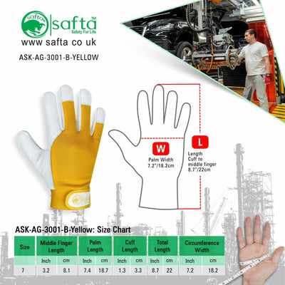 Work gloves for men and women safta bee