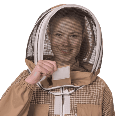 Bee keeper Suit Brown with 3-Layer Protection – Professional Beekeeping Gear for Ultimate Sting Protection and Comfort