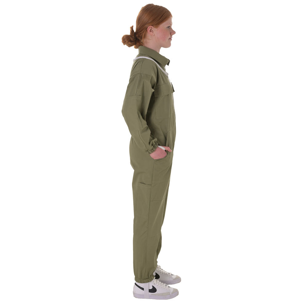 children beekeeping suit olive green side view 2