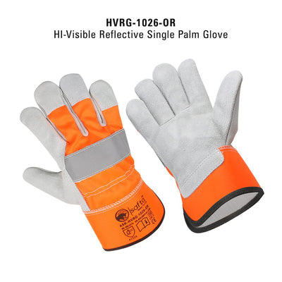 Rigger Gloves | Safety Gloves leather Work Gloves pure Leather PACK of 10