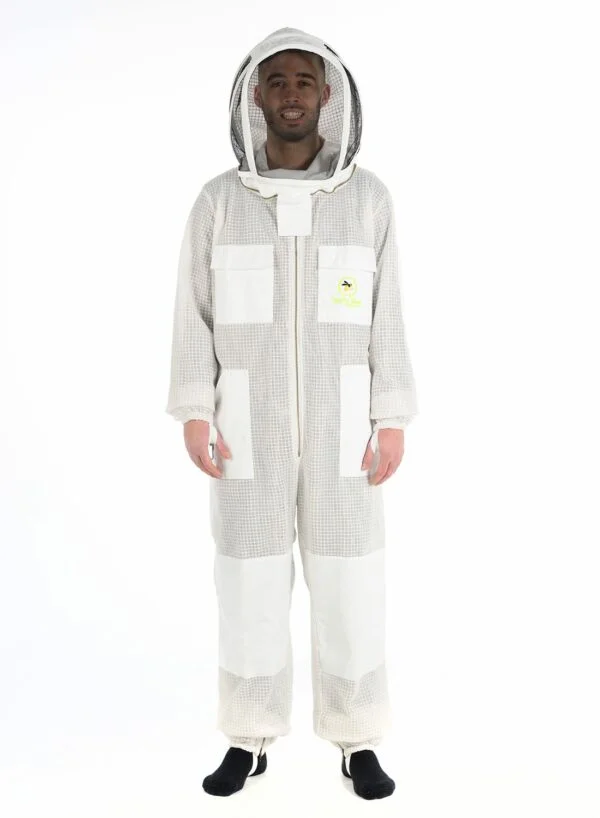 Ventilated 3 Layer Beekeepers Bee Suit With Fance Veil White Barisa Beekeeping Protective @56711