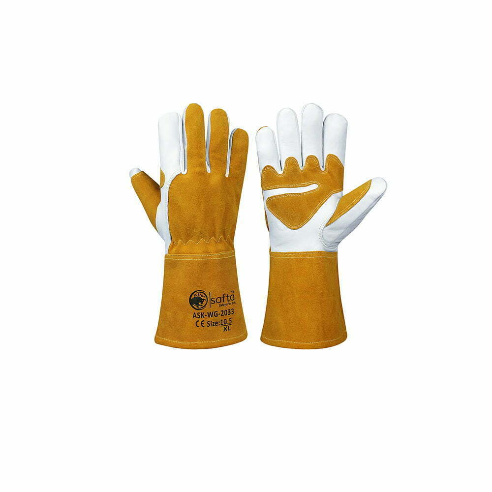 Premium Welders Welding Gloves Gauntlets Reinforced Lined Gloves Stoves 